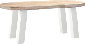 vidaXL Nogi do stolika kawowego, 4 szt., biale, 42 cm, stal 8