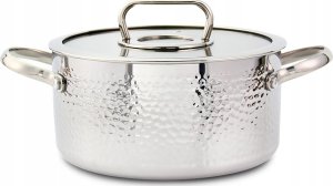 GARNEK STAL NIERDZEWNA 18/10 (SS304) TRIPLY INDUKCJA GAZ PREMIUM 20CM 2,5L 1