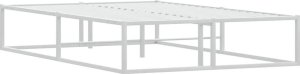 vidaXL Rama łóżka bez materaca, biała, 120x200 cm, stal 4