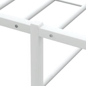 vidaXL Rama łóżka bez materaca, biała, 120x200 cm, stal 8