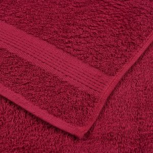 vidaXL Ręczniki 10 szt., czerwony, 100x200 cm, bawełniany 6