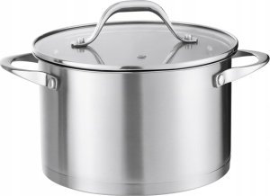 GARNEK Z POKRYWKĄ STAL NIERDZEWNA 18/10 (SS304) INDUKCJA GAZ 5,5L 1
