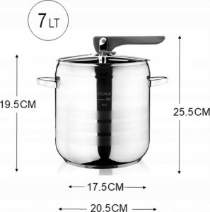 SZYBKOWAR GARNEK CIŚNIENIOWY TURECKI GAZ INDUKCJA 7LT 5