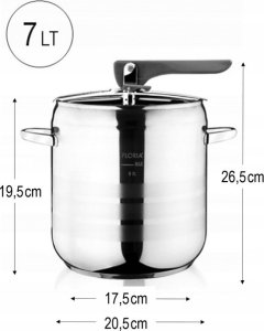 SZYBKOWAR GARNEK CIŚNIENIOWY TURECKI GAZ INDUKCJA 7LT 8