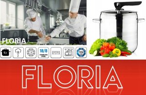 Floria SZYBKOWAR GARNEK CIŚNIENIOWY turecki STAL GAZ INDUKCJA 9LT 13