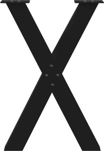 vidaXL Nogi do stołu jadalnego, 2 szt., czarne, 60x(72-73) cm, stal 5