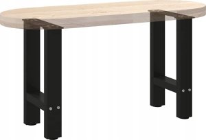 vidaXL Nogi do stolika kawowego, czarne, 2 szt., 28x(42-43) cm, stal 8