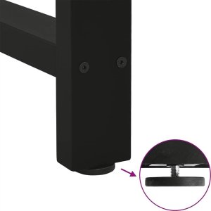 vidaXL Nogi do stolika kawowego, czarne, 2 szt., 28x(42-43) cm, stal 9