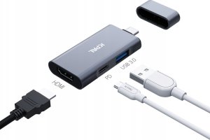 JCPAL USB-C 3-in-1 Travel Hub - hub HDMI/PD/USB-A 3.0 - Gwarancja bezpieczeństwa. Proste raty. Bezpłatna wysyłka od 170 zł. 3