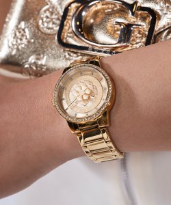 Zegarek damski Guess GW0747L2 CYRKONIE złoty 9