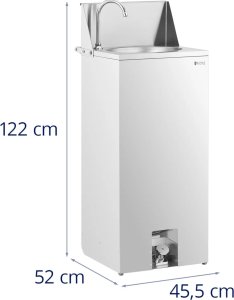 Umywalka przenośna mobilna sterowana nożnie STAL G1/2'' Umywalka przenośna mobilna sterowana nożnie STAL G1/2'' 8