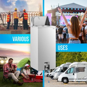 Umywalka przenośna mobilna sterowana nożnie STAL G1/2'' Umywalka przenośna mobilna sterowana nożnie STAL G1/2'' 9