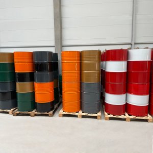 Beczka stalowa metalowa TH 216.5L z rowkami  korki 3/4 i 2 w wieku  - MIX KOLORÓW Beczka stalowa metalowa TH 216.5L z rowkami korki 3/4 i 2 w wieku  - MIX KOLORÓW 4