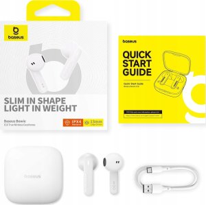 Słuchawki Baseus Słuchawki bezprzewodowe Bowie E16 (biały) 4