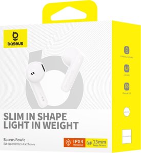 Słuchawki Baseus Słuchawki bezprzewodowe Bowie E16 (biały) 5