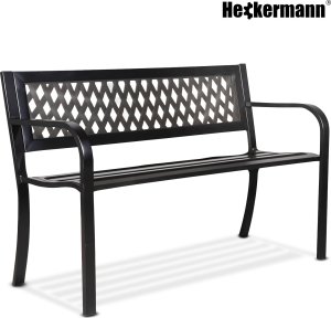 Heckermann Ławka ogrodowa z poduszkami metalowa HM-125 8