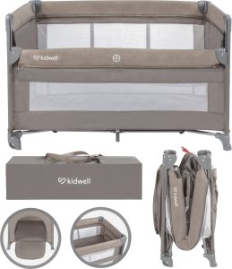 ŁÓŻeczko turystyczne kidwell dwupoziomowe blissy lift beige 1