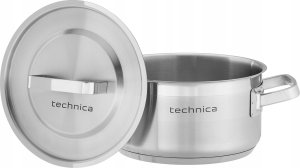 Technica Garnek niski 3,3 l o średnicy 200 mm z pokrywką ze stali nierdzewnej | TECHNICA, Platinum Line 2