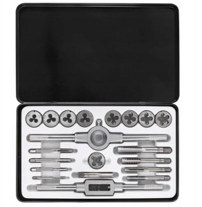 Zestaw gwintowników i narzynek 20el. (M3-M12) metalowa walizka 2