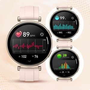 Smartwatch Damski Zegarek - Wodoodporny Rozmowy Menu PL - Złoty dla Kobiety 12