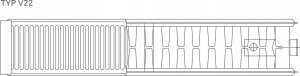 Grzejnik stalowy INVENA CV22 600x500 V 22 Dolny 48h 3