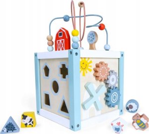 Drewniana kostka edukacyjna sensoryczna 19