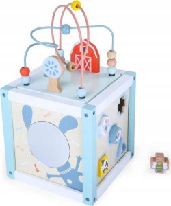 Drewniana kostka edukacyjna sensoryczna 8