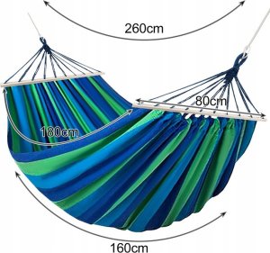 Hamak Wiszący Ogrodowy 2 Osobowy z Linkami XXL 3