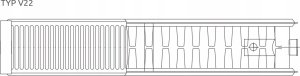 Grzejnik stalowy INVENA CV22 600x900 V 22 Dolny 48h 5