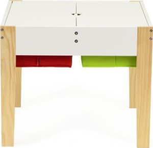 Stolik dziecięcy + 2 krzesła z blatem do układania klocków 6