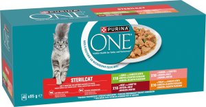 PURINA ONE STERILCAT wołowina,kurczak,łosoś,indyk 40x85g 10