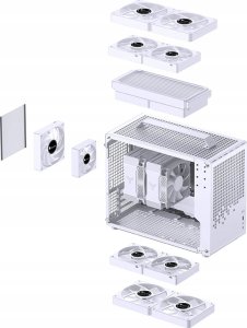 Jonsplus Z20 Micro-ATX Gehäuse, mit Tragegriff - weiß 16