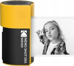 KODAK Memo Shot ERA 2w1 Aparat Drukarka Bluetooth do Zdjęć Etykiet Naklejek / M100 / Żółty 4