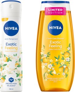 NIVEA Antyperspirant w sprayu 150ml + Żel pod prysznic damski 250ml 1