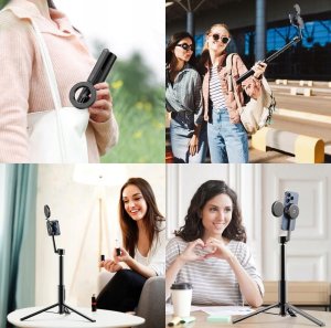 Kijek SELFIE Stick Statyw 1.6m na Magnes MagSafe Telefon Smartfon + PILOT / MG-002 MAX 7
