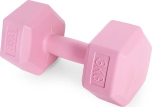 Hantle sześciokątne zestaw 2x3 kg ciężarki do ćwiczeń obciążniki fitness różowe ModernHome 2