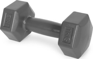 Hantle sześciokątne zestaw 2x1 kg ciężarki do ćwiczeń obciążniki fitness szare ModernHome 2