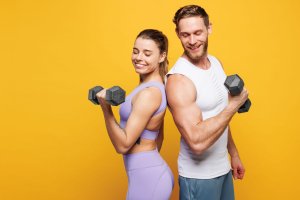 Hantle sześciokątne zestaw 2x1 kg ciężarki do ćwiczeń obciążniki fitness szare ModernHome 7