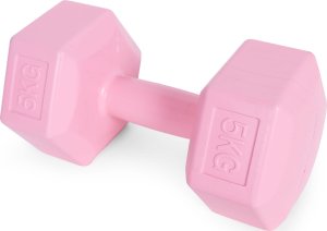 Hantle sześciokątne zestaw 2x5 kg ciężarki do ćwiczeń obciążniki fitness różowe ModernHome 2