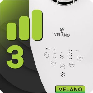 WENTYLATOR BEZŁOPATKOWY PODŁOGOWY OSCYLACJA TIMER PODŚWIETLENIE LED PILOT 15