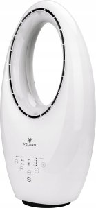 WENTYLATOR BEZŁOPATKOWY PODŁOGOWY OSCYLACJA TIMER PODŚWIETLENIE LED PILOT 9