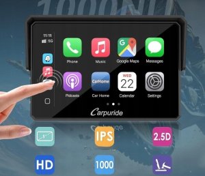 CARPURIDE W502BS Pro ekran motocyklowy BMW CarPlay i Android 5'' GPS nowy 3