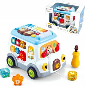 Autko sensoryczne edukacyjne z pianinkiem dla dzieci 1