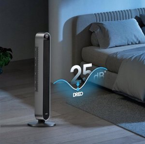 Dreo Wentylator Kolumnowy 25dB z pilotem zdalnego sterowania 4 tryby Nowy 4