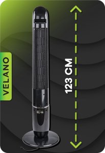 WENTYLATOR KOLUMNOWY PODŁOGOWY OSCYLACJA TIMER WYŚWIETLACZ LCD PILOT 3