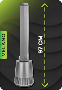 WENTYLATOR BEZŁOPATKOWY PODŁOGOWY OSCYLACJA TIMER WYŚWIETLACZ LCD PILOT 14