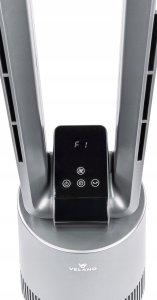 WENTYLATOR BEZŁOPATKOWY PODŁOGOWY OSCYLACJA TIMER WYŚWIETLACZ LCD PILOT 3