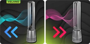 WENTYLATOR BEZŁOPATKOWY PODŁOGOWY OSCYLACJA TIMER WYŚWIETLACZ LCD PILOT 5