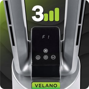 WENTYLATOR BEZŁOPATKOWY PODŁOGOWY OSCYLACJA TIMER WYŚWIETLACZ LCD PILOT 9