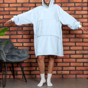 Bluzair Bluza Koc Hoodie Oversize Polska Błękitny 11